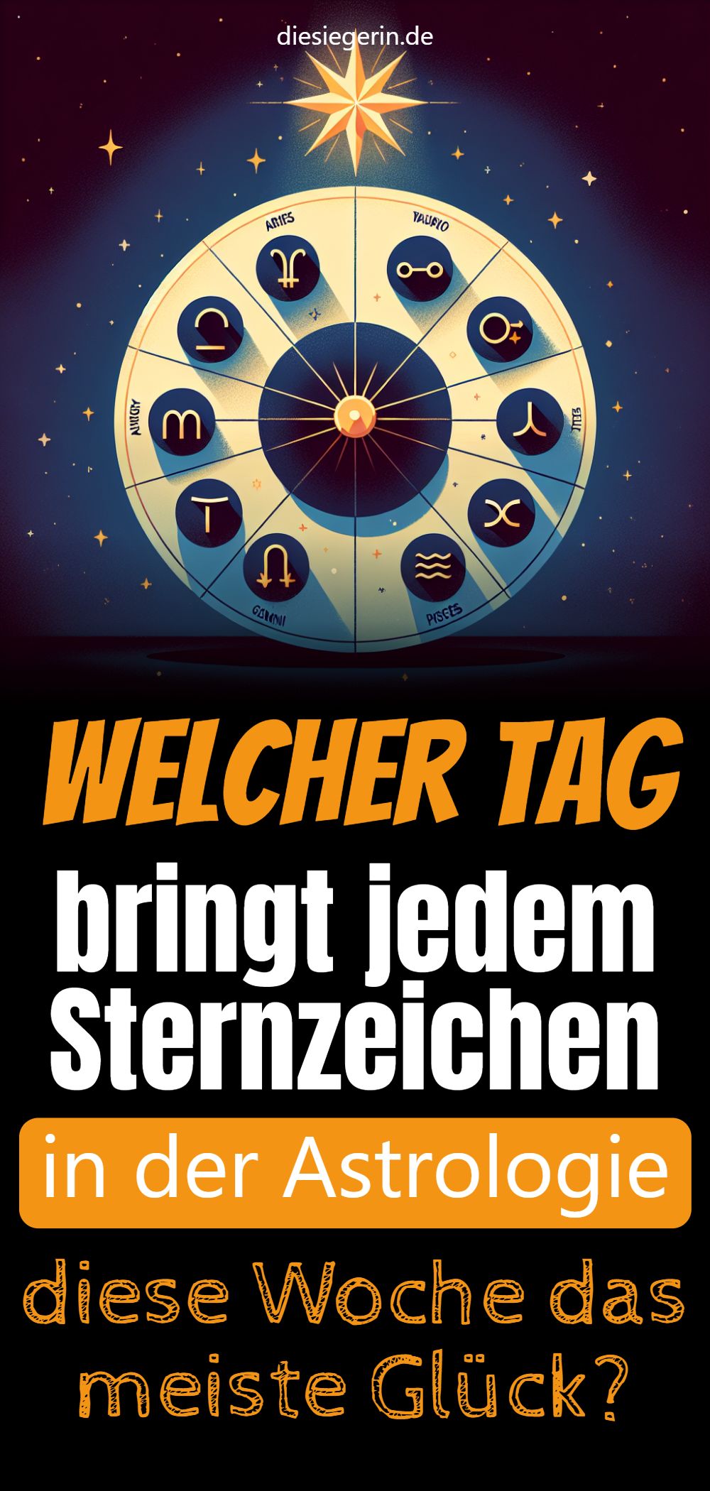 Welcher Tag bringt jedem Sternzeichen in der Astrologie diese Woche das meiste Glück?