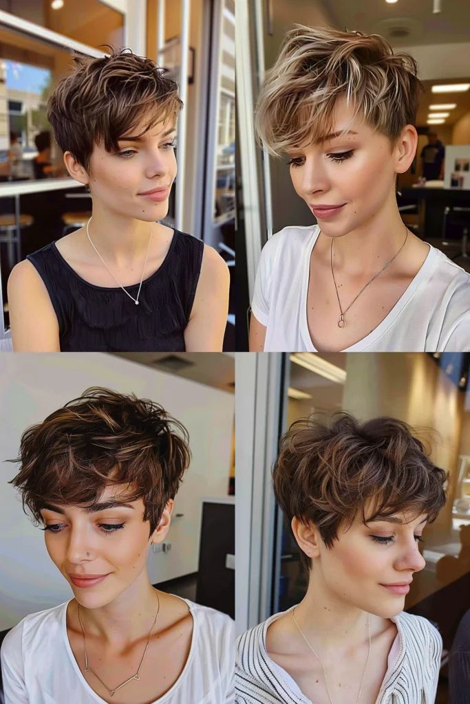 Undercut Chic Layered Pixie