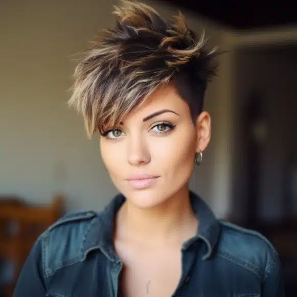 Funky Mohawk-inspirierter Pixie mit Wispy Bangs