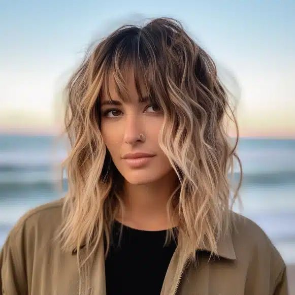 Beachy Waves mit dezenten Fransen