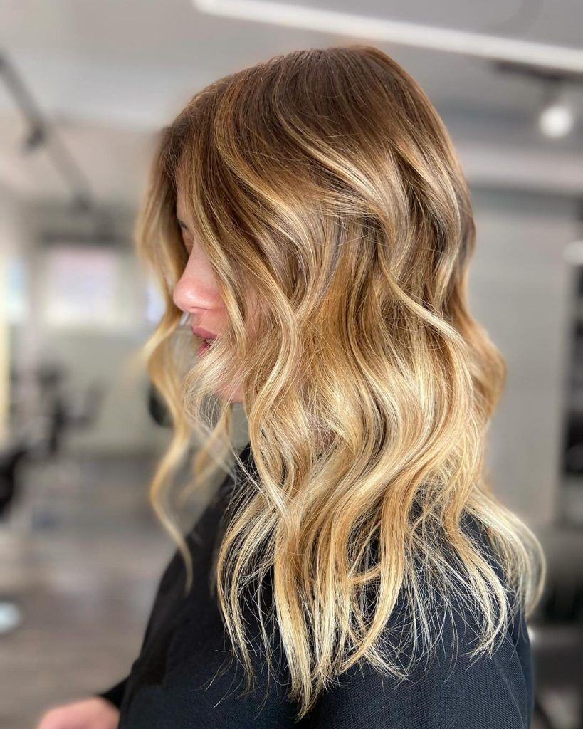 Warmes Blond Balayage