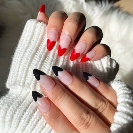 Mix Feelings Heart French Tips