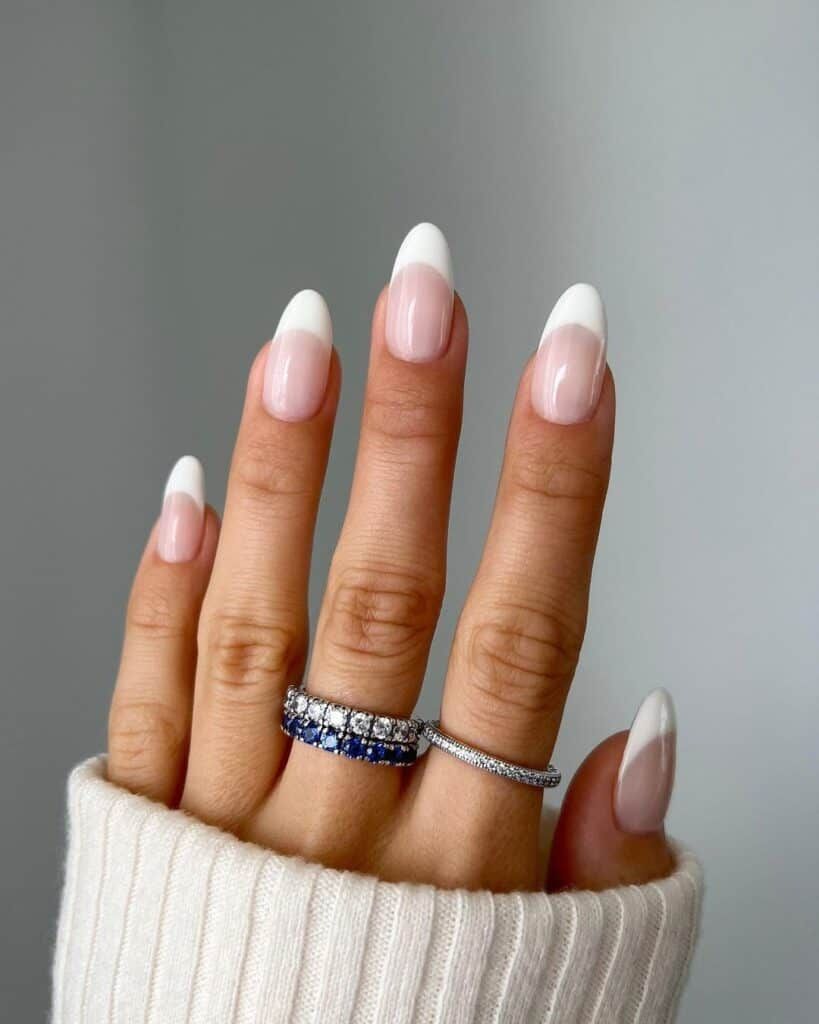 French White French Tip Nails