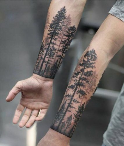 Mystischer Wald Ärmel Tattoo