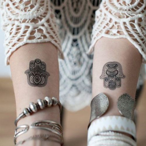 Zwillings-Hamsa-Tattoos