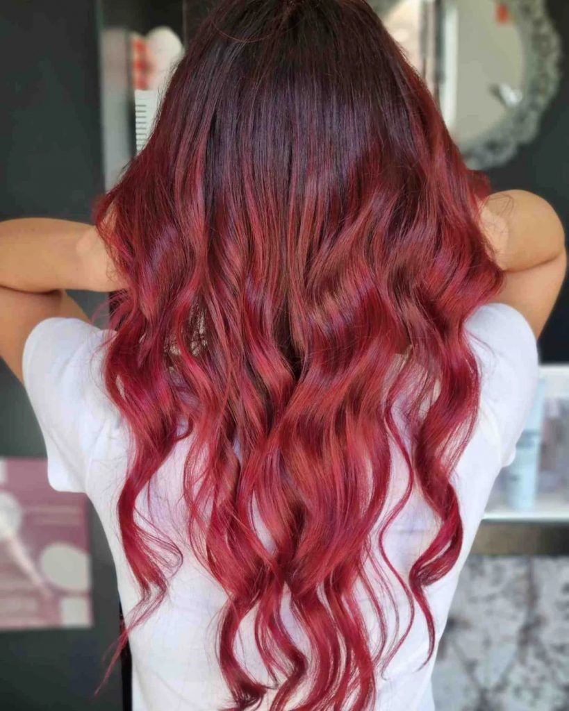 Subtiler roter Ombre