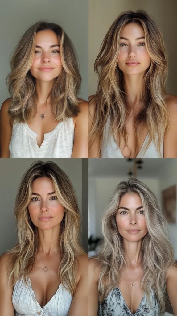 Honey Beige Bronde mit partiellen Akzenten