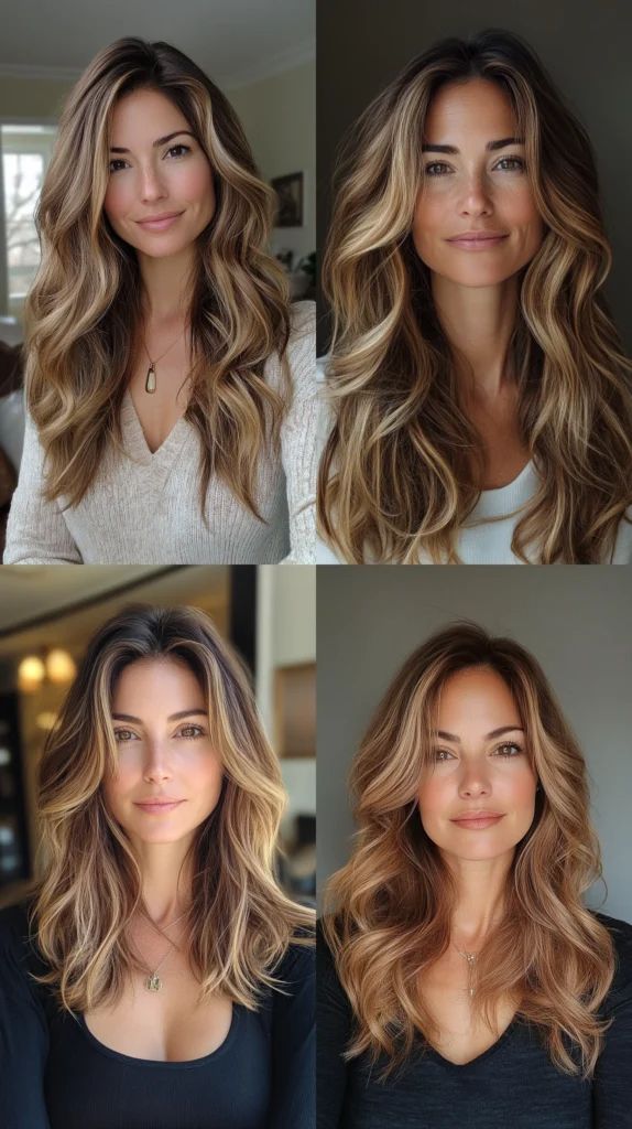 Warm Brown Balayage mit Babylights